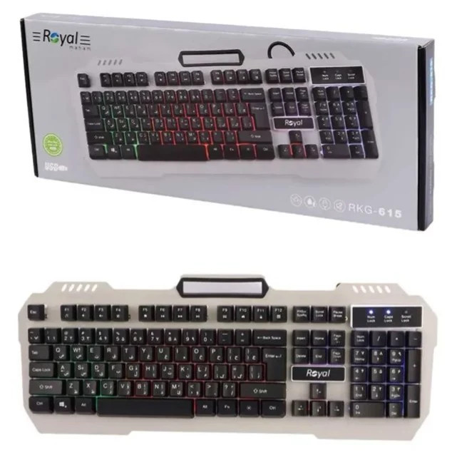 کیبورد باسیم گیمینگ Royal-K615