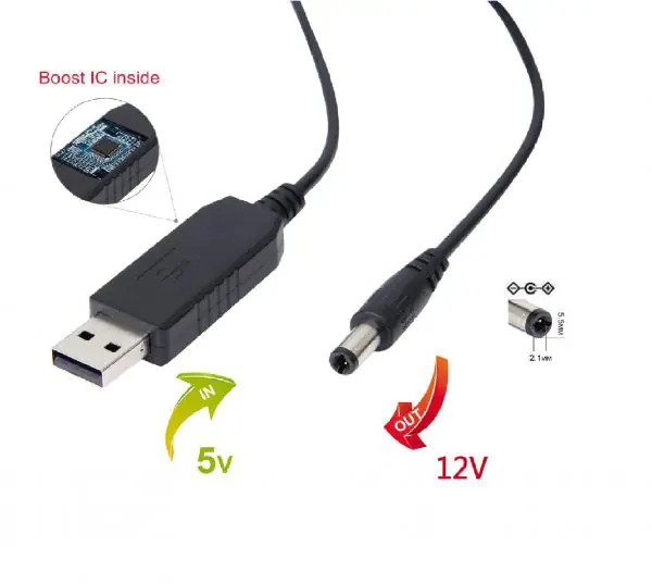 کابل افزاینده ولتاژ 12 و 9 ولت power boost