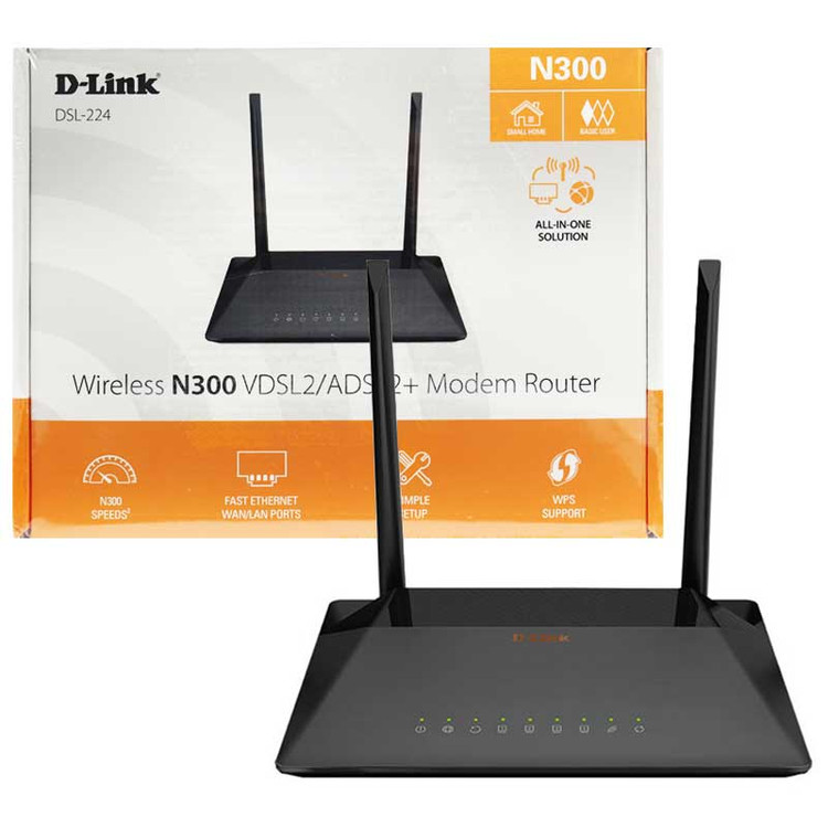 مودم روتر بی سیم دی لینک ADSL2 Plus و VDSL2 مدل DSL-224