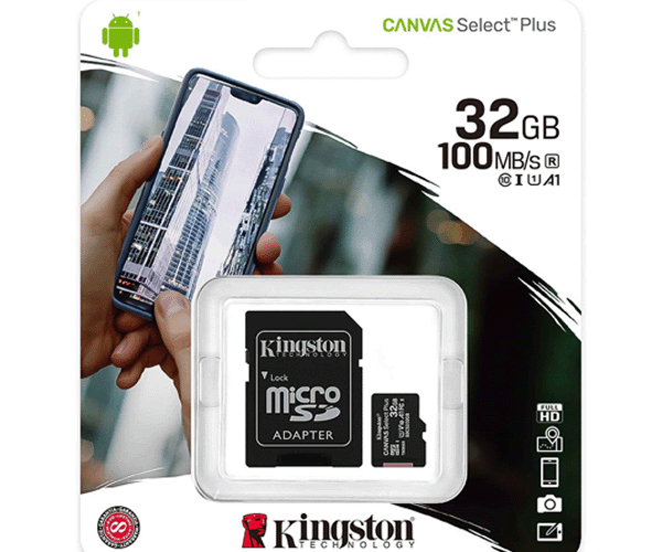 کارت حافظه ظرفیت 32 گیگابایت کینگستون Kingston مدل Canvas Select PLUS