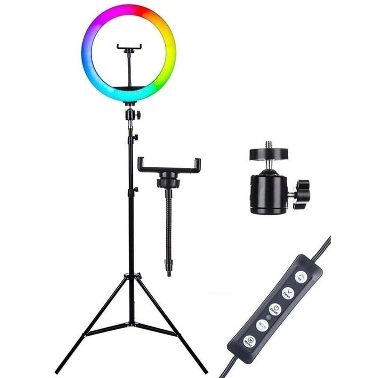 رینگ لایت سلفی 10 اینچ پی نت (P-net) مدل LJJ26-RGB