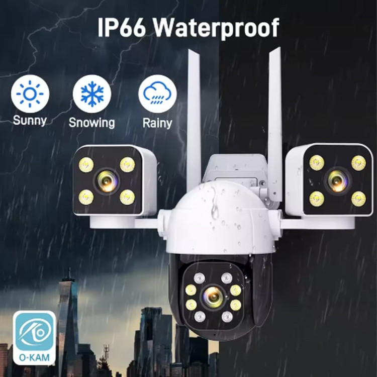 دوربین ۳لنز 8 مگاپیکسلی چرخشی سیمکارتی o-kam pro