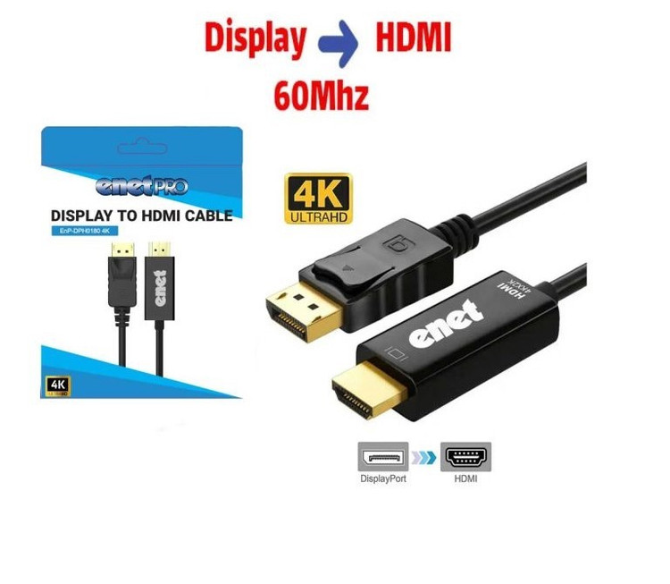 تبدیل Display to HDMI متراژ ۱٫۸ مدل enet